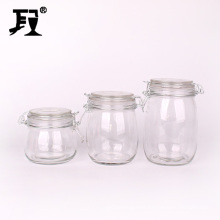 500ml Kitchen airtight glass food storage jar with clip